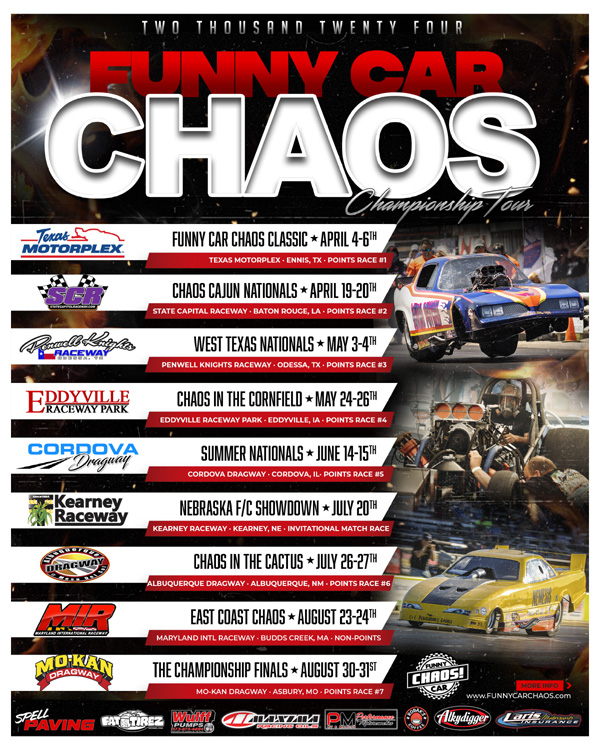 2024 Funny Car Chaos Schedule Released